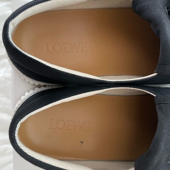 LOEWE Anagram Flap Sneakers in Black Canvas Size EU 40 / US 10 - Picture 4 of 5
